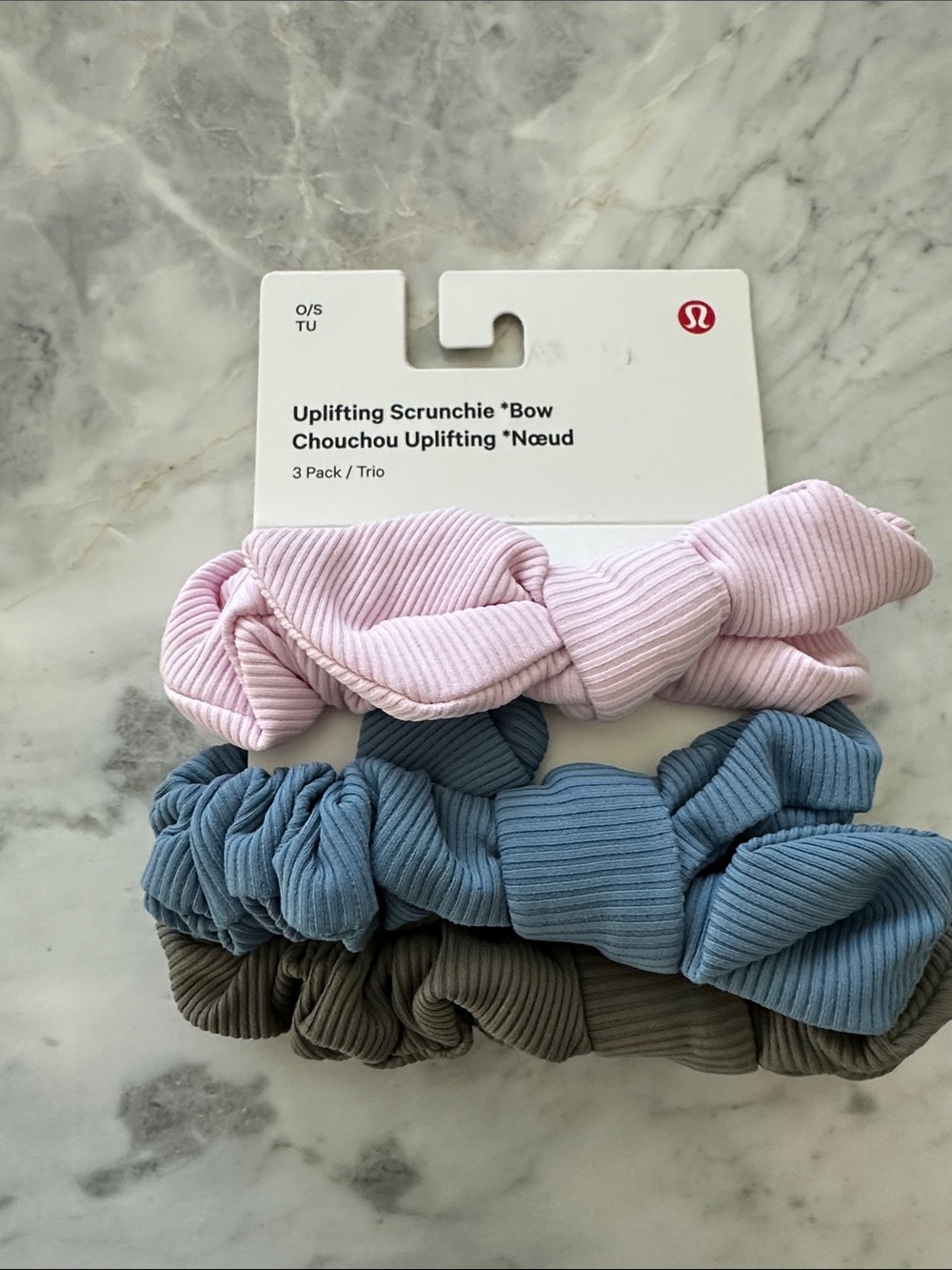 lululemon athletica Uplifting Bow Scrunchie 3-Pack - Pink, Blue, Brown